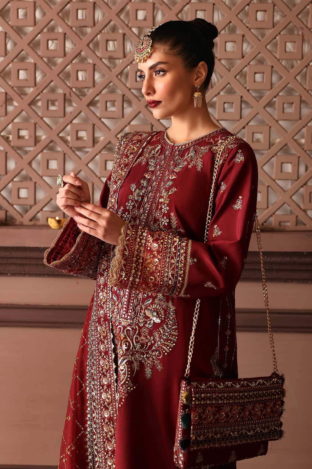 Naaz Raw Silk Pakistani Formal Dresses - Afrozeh - 3
