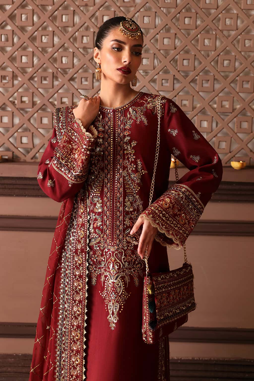 Naaz Raw Silk Pakistani Formal Dresses - Afrozeh - 4