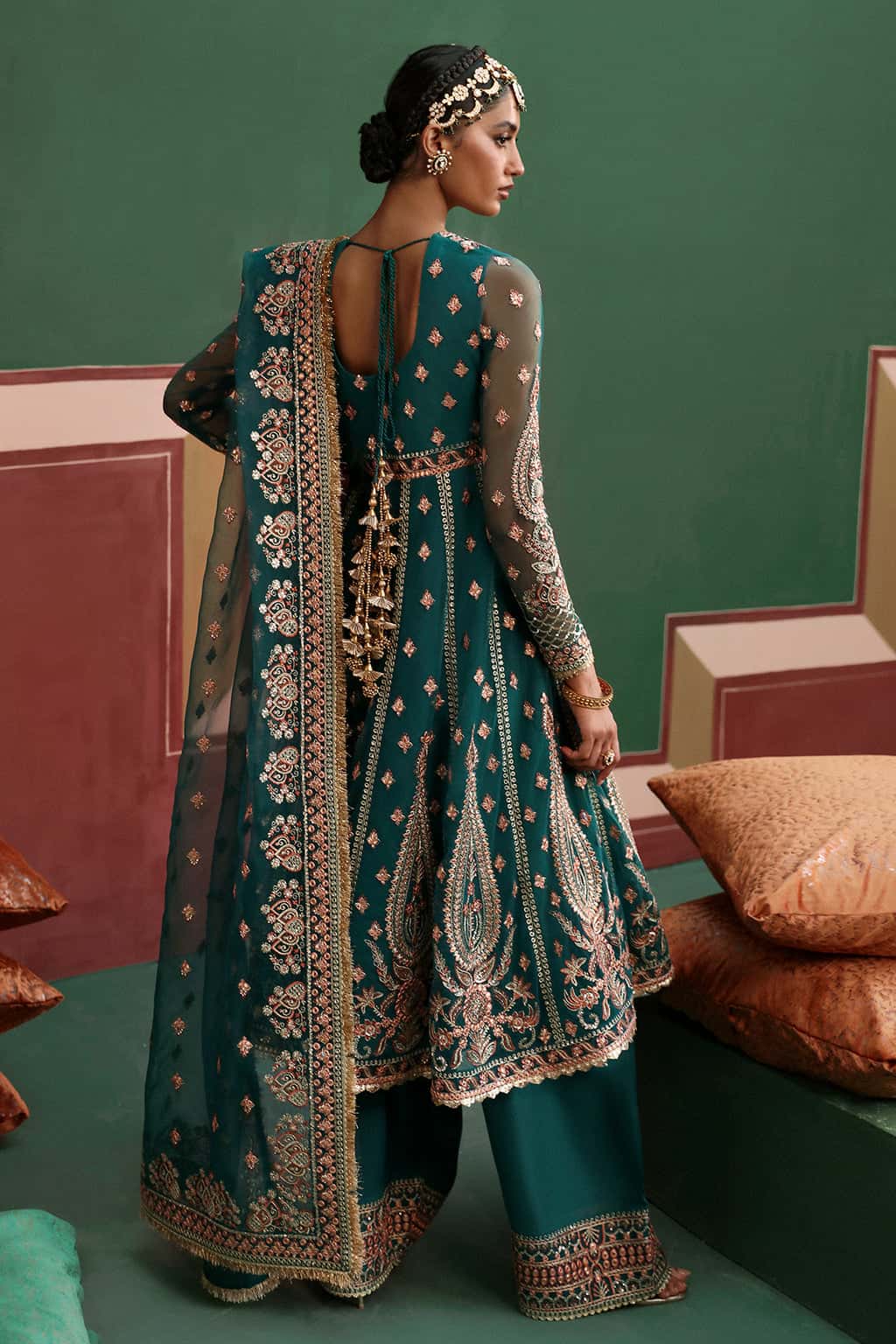 Shaista Raw Silk Pakistani Formal Dresses - Afrozeh - 2