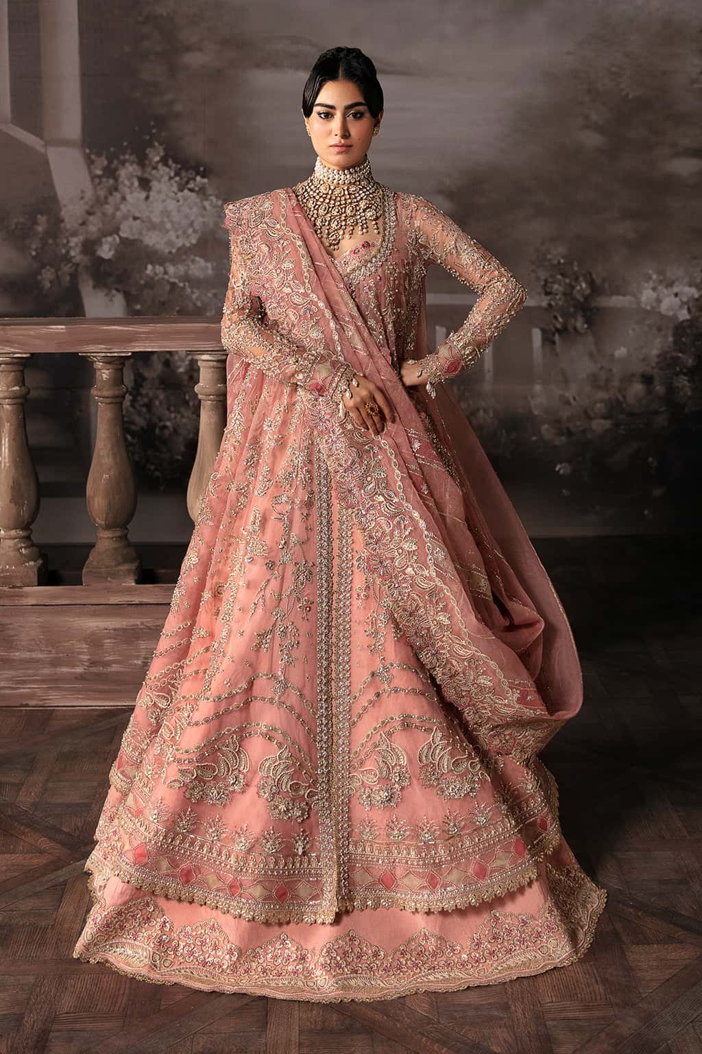 Victoria Raw Silk Pakistani Formal Dresses - Afrozeh - 1