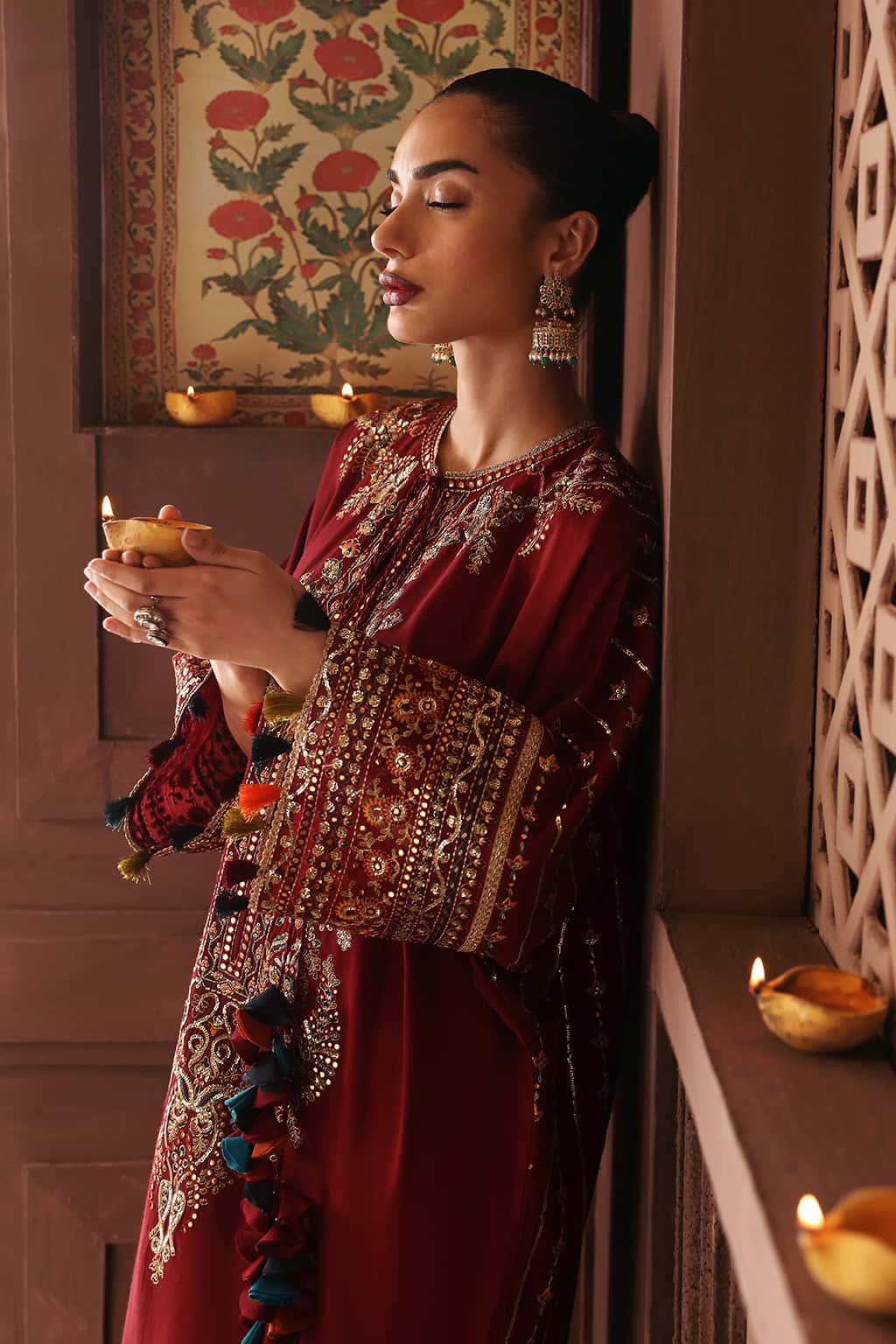 Naaz Raw Silk Pakistani Formal Dresses - Afrozeh - 11