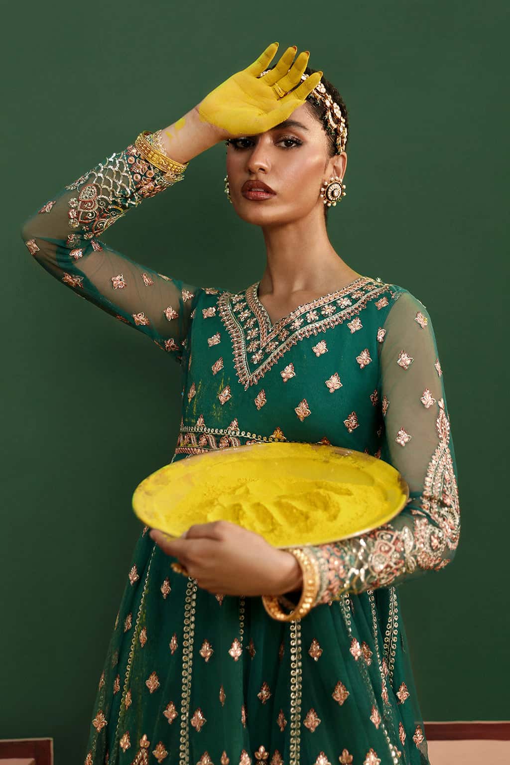 Shaista Raw Silk Pakistani Formal Dresses - Afrozeh - 4