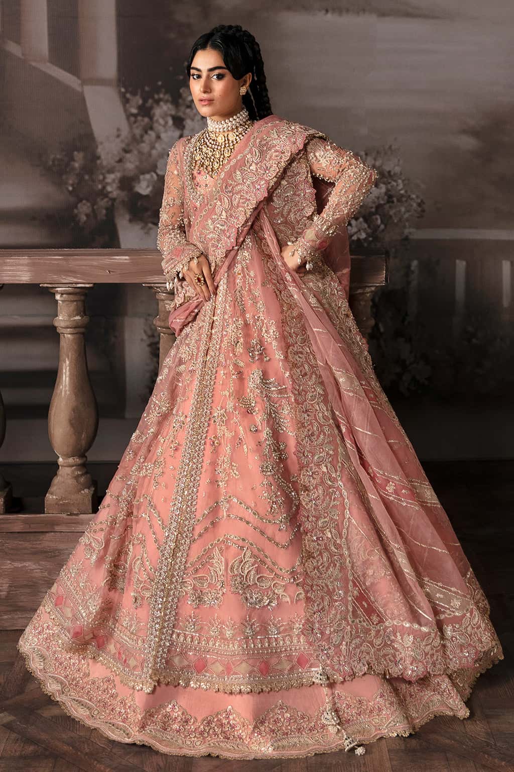Victoria Raw Silk Pakistani Formal Dresses - Afrozeh - 3