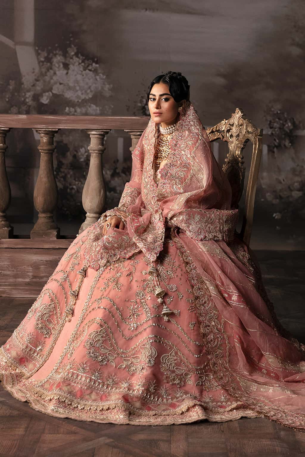 Victoria Raw Silk Pakistani Formal Dresses - Afrozeh - 4