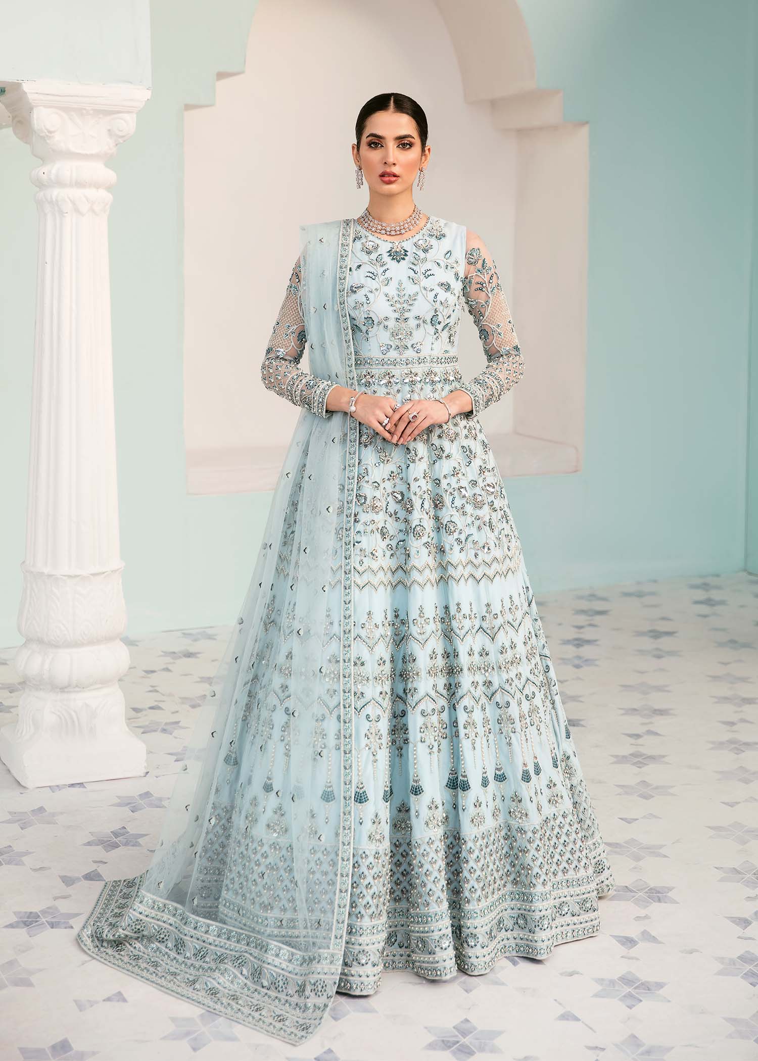 Morganite Pakistani Formal Dresses Collection