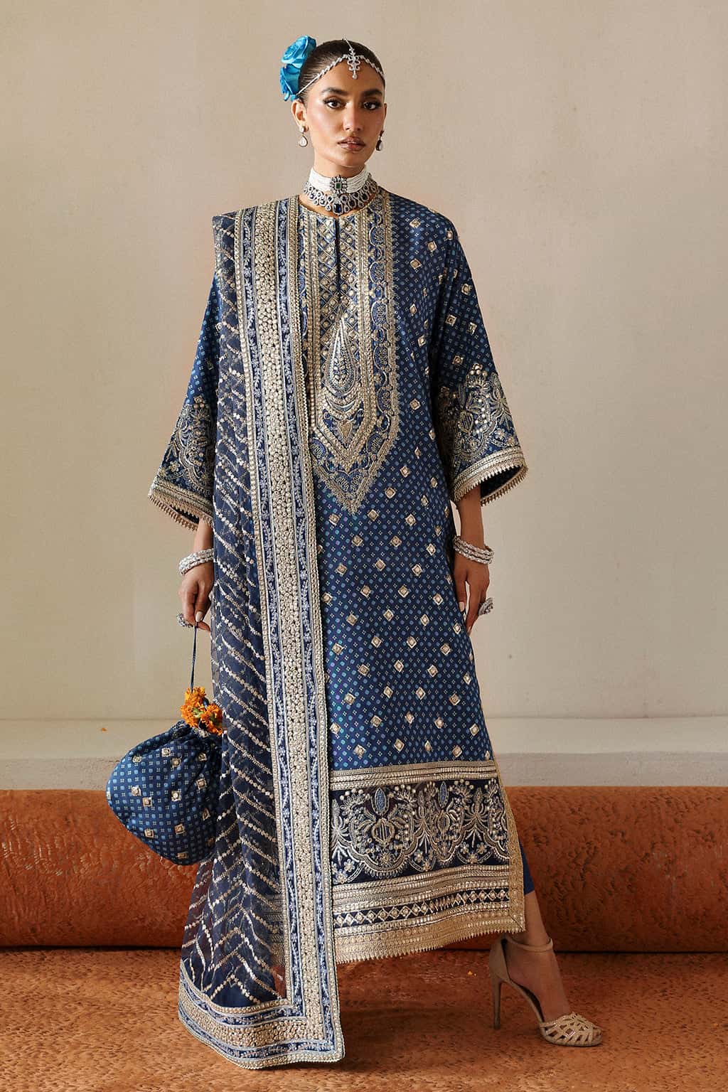 Rukhsana Raw Silk Pakistani Formal Dresses - Afrozeh - 1