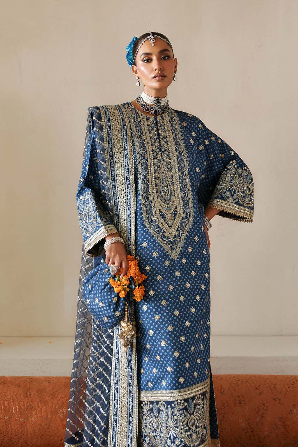Rukhsana Raw Silk Pakistani Formal Dresses - Afrozeh - 3