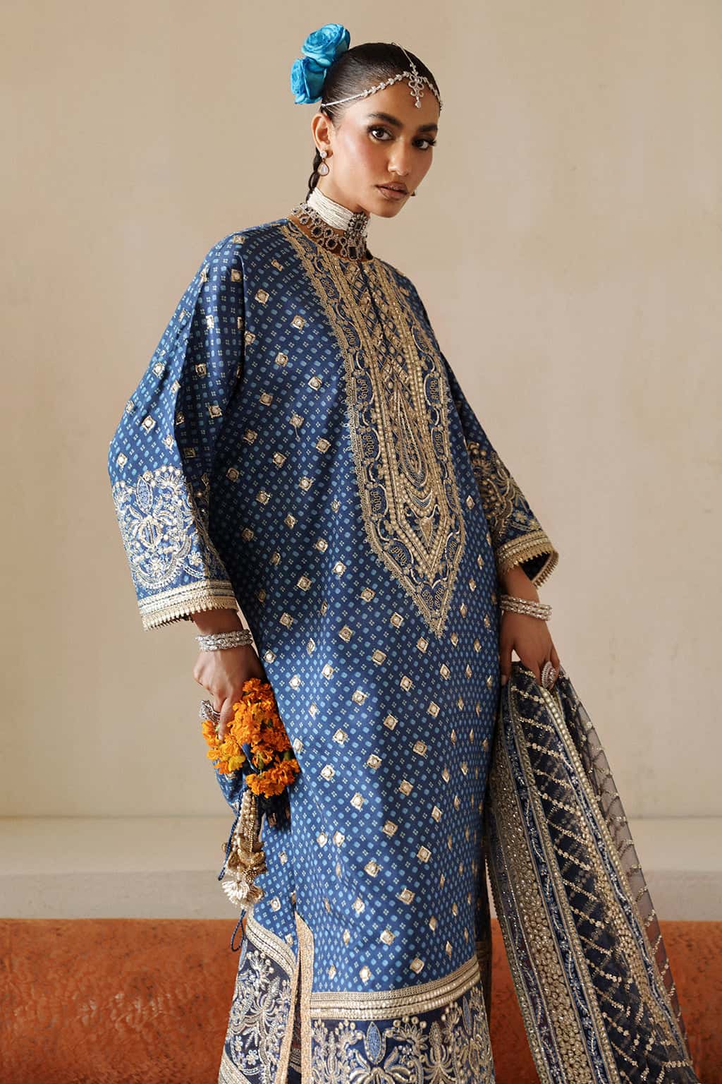 Rukhsana Raw Silk Pakistani Formal Dresses - Afrozeh - 4