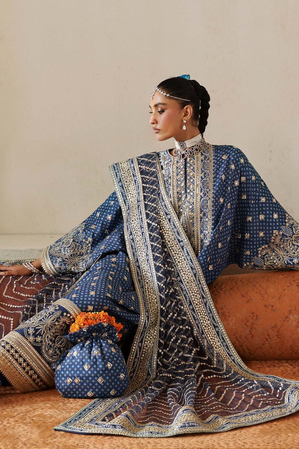 Rukhsana Raw Silk Pakistani Formal Dresses - Afrozeh - 6