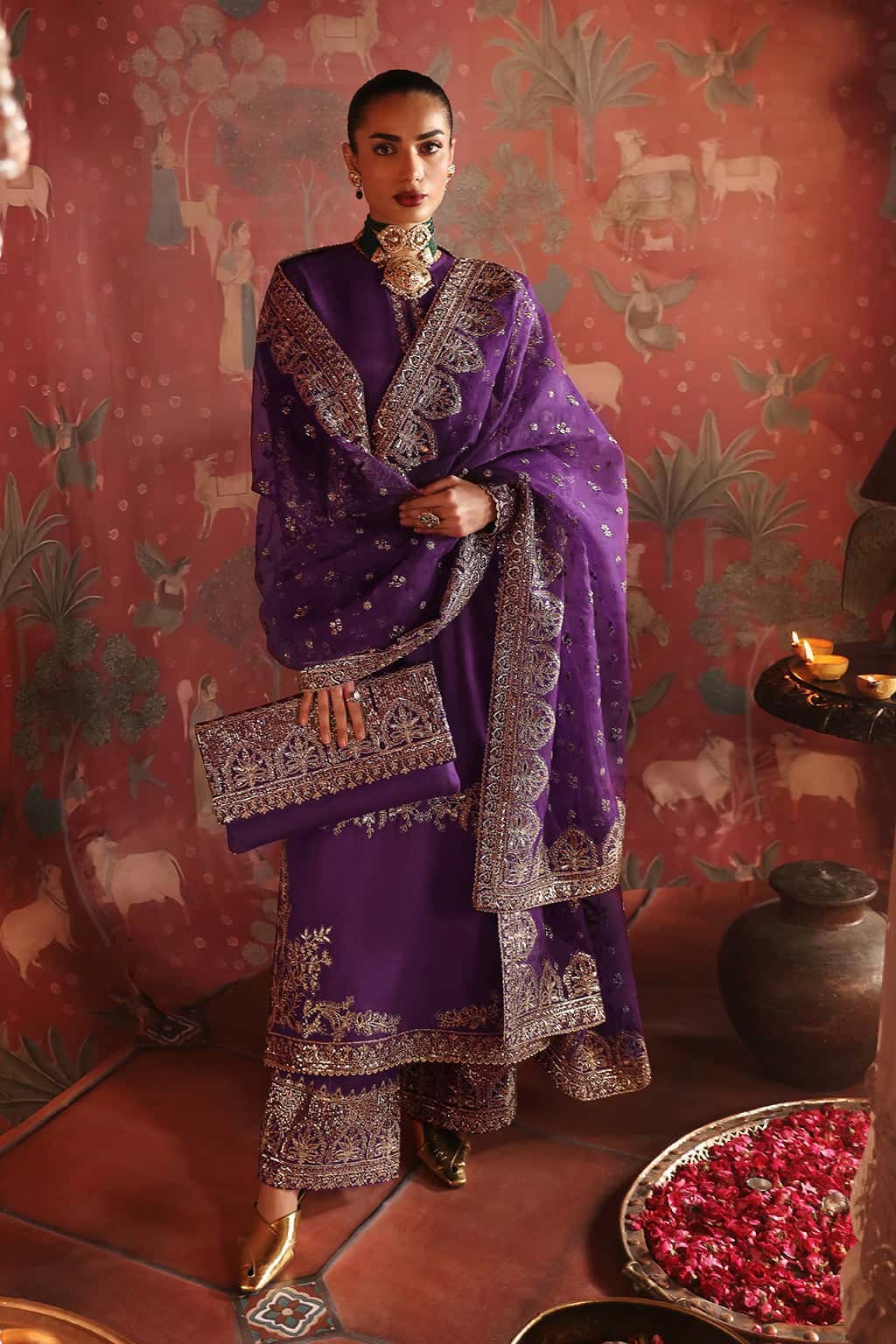 Khushbu Raw Silk Pakistani Formal Dresses - Afrozeh - 4