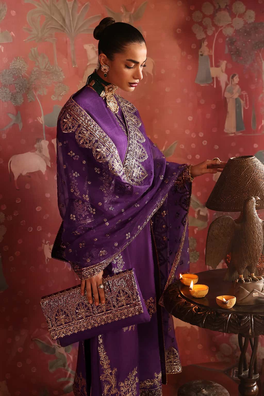 Khushbu Raw Silk Pakistani Formal Dresses - Afrozeh - 3
