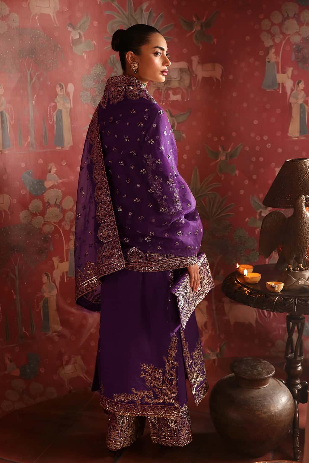 Khushbu Raw Silk Pakistani Formal Dresses - Afrozeh - 2