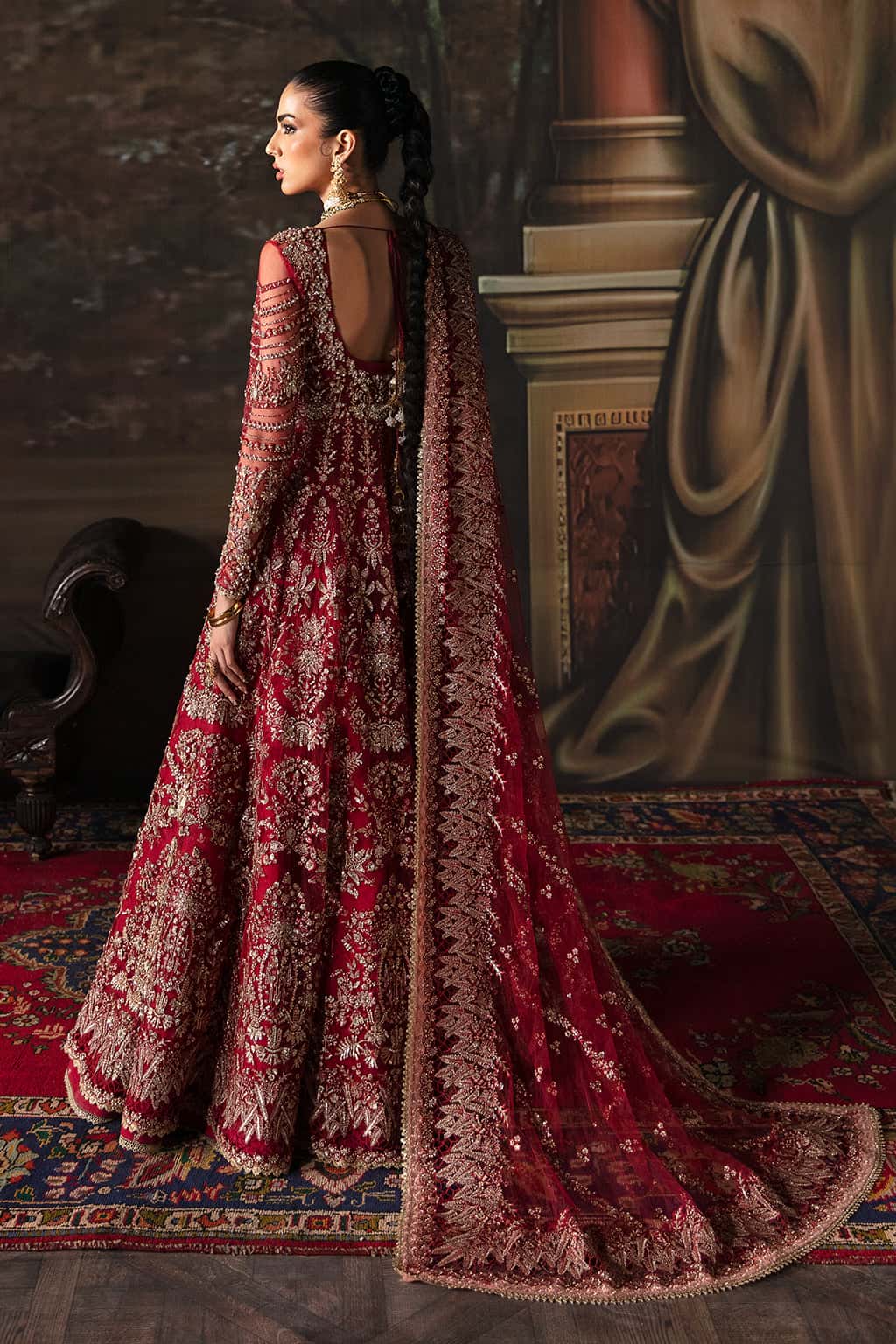 Adelaide Raw Silk Pakistani Formal Dresses - Afrozeh - 2