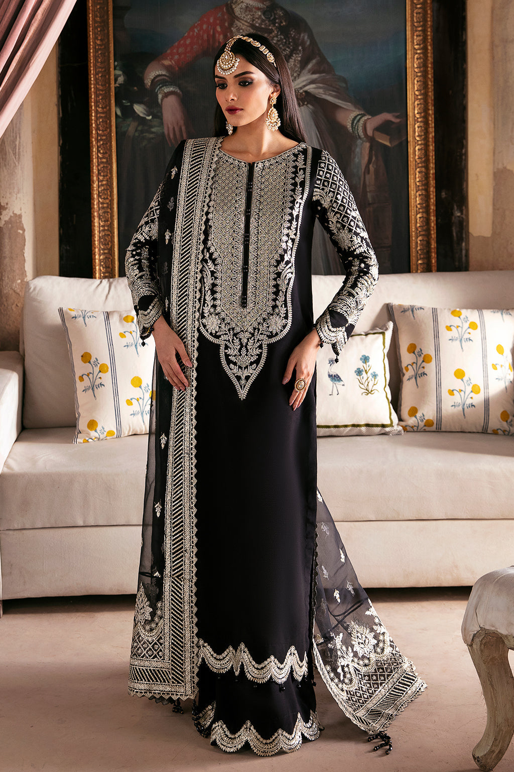 KAJAL Raw Silk Pakistani Formal Dresses