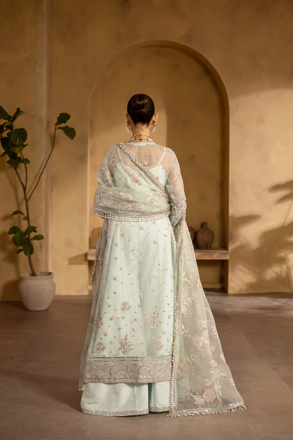 CELESTIA Raw Silk Pakistani Formal Dresses