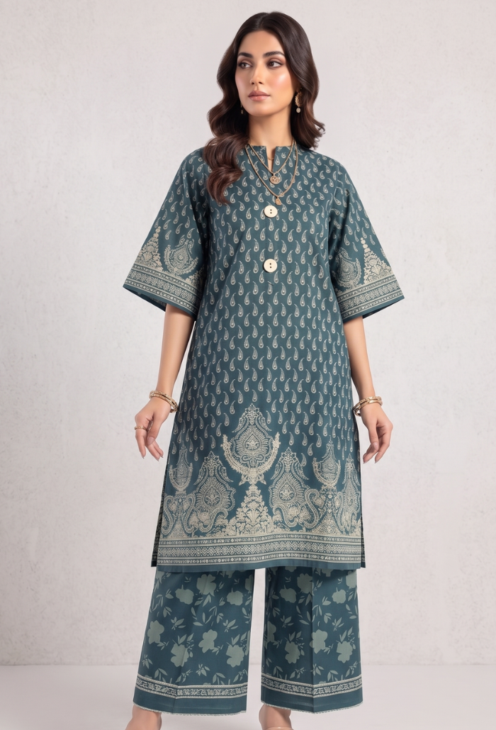 Ethnic By Humdum - D10 Lawn Pakistani Summer Dresses - Humdum - 1