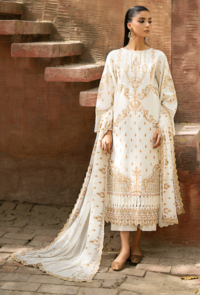Selin - D02 Chiffon Pakistani Summer Dresses - Humdum - 1