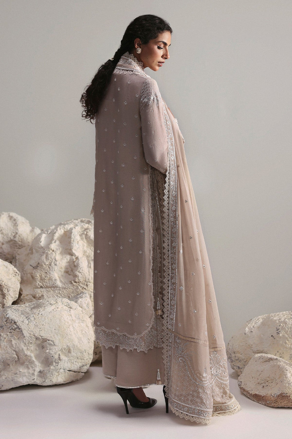Xavian Raw Silk Pakistani Formal Dresses - Afrozeh - 2