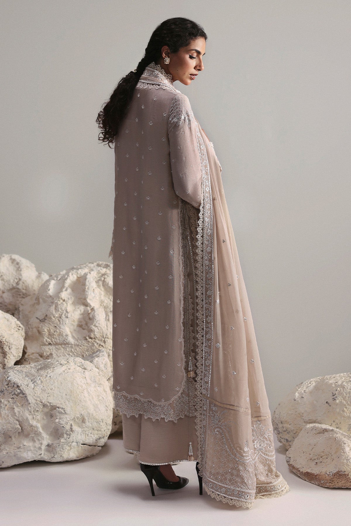 Xavian Raw Silk Pakistani Formal Dresses - Afrozeh - 2