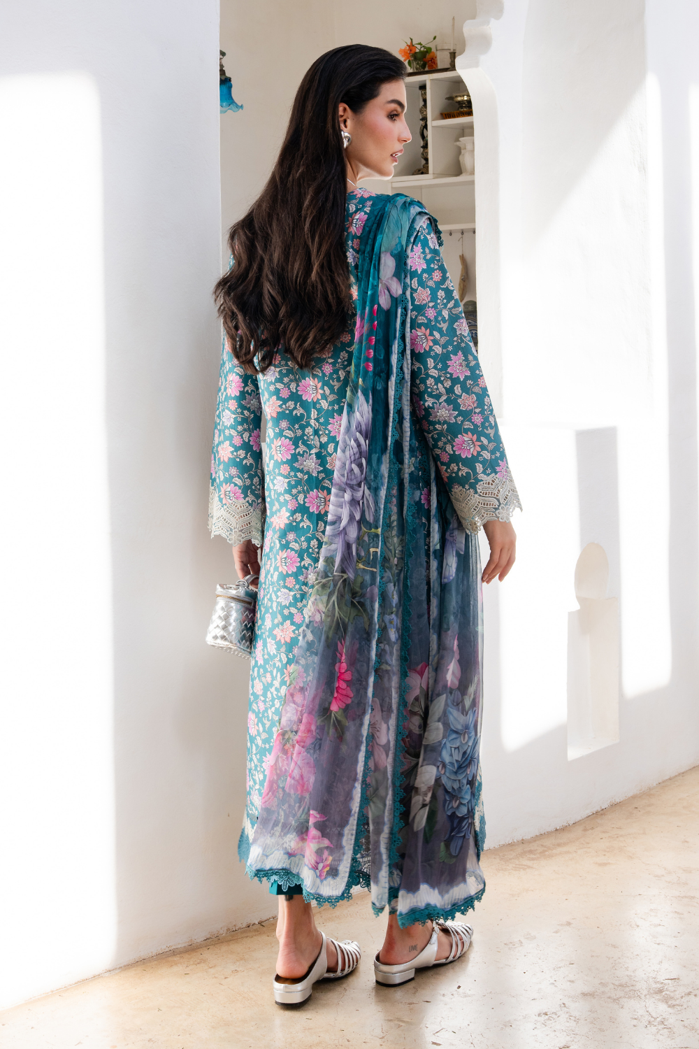 AVERRA (AZ-01) Chiffon Pakistani Summer Dresses - aabyaan - 2