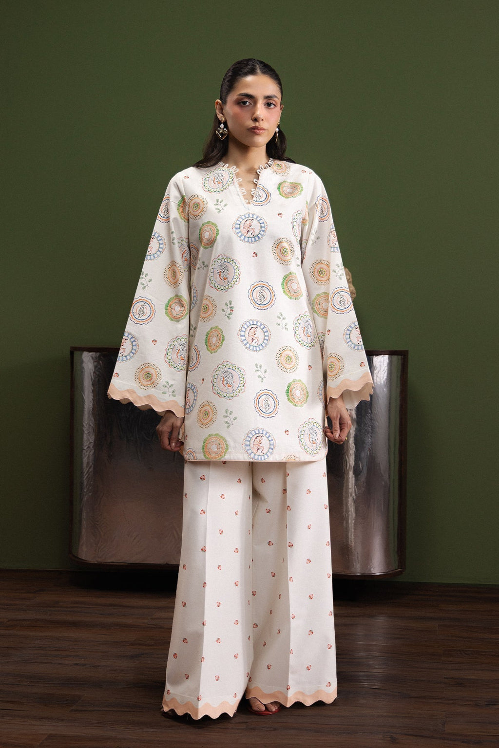 Ivory Era Cambric Pakistani Summer Dresses - Afrozeh - 1