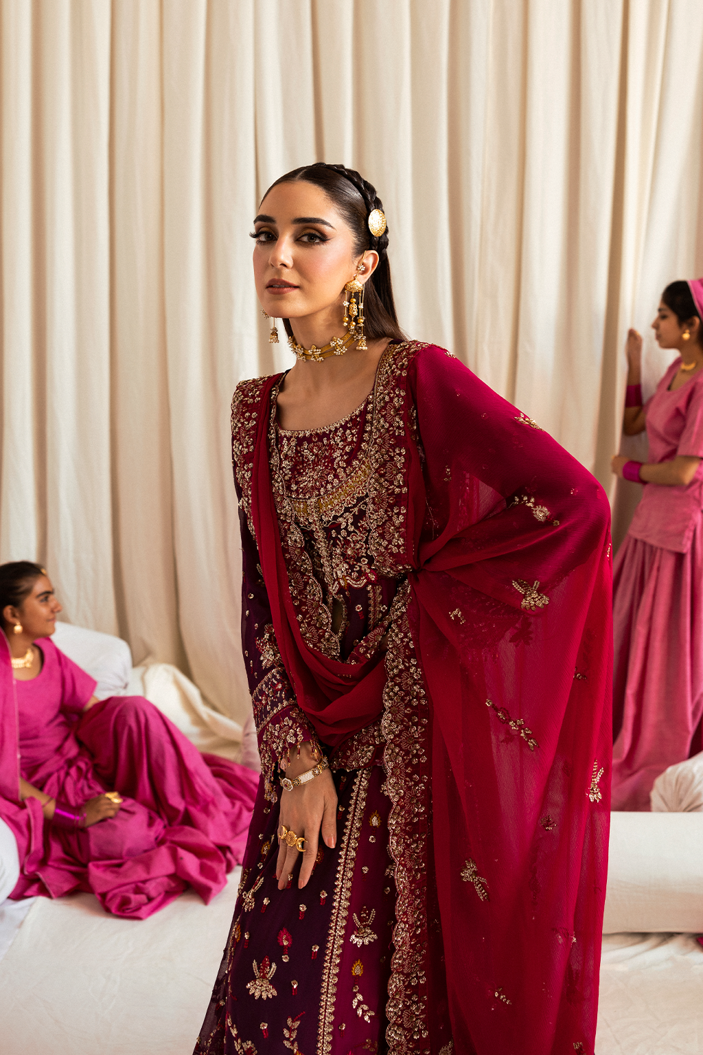 AVORIA Raw Silk Pakistani Formal Dresses