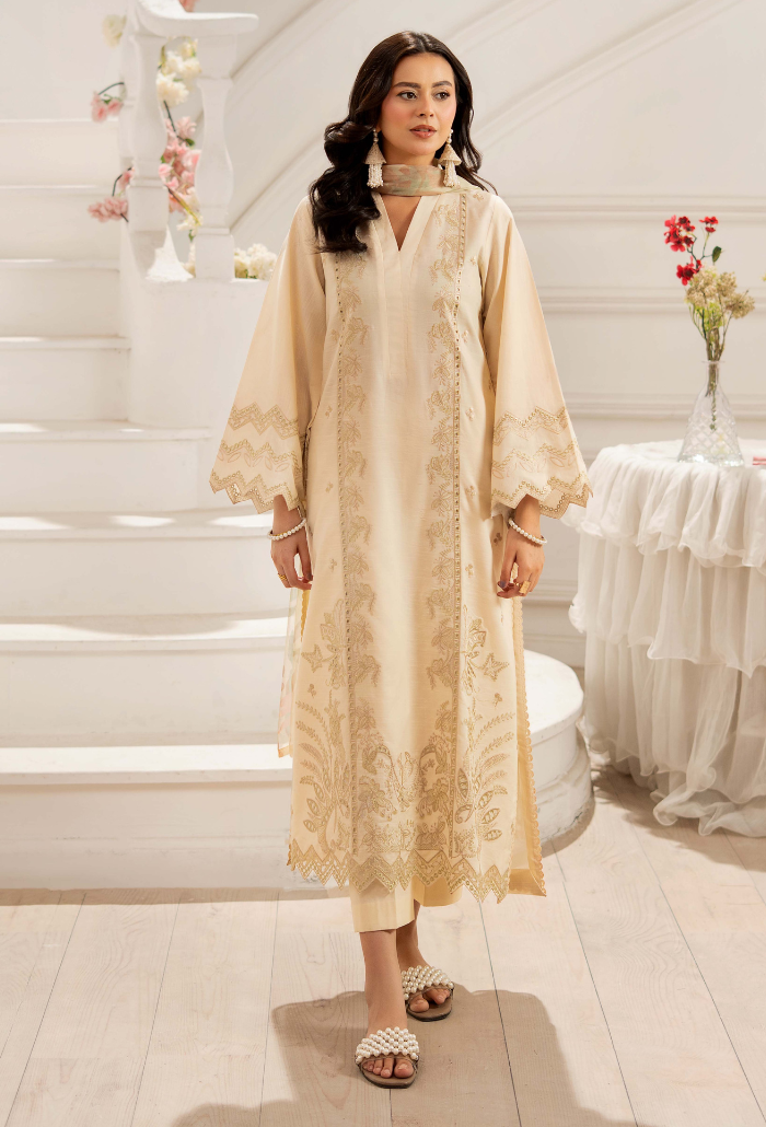 Inara-D02 Organza Pakistani Summer Dresses - Humdum - 1