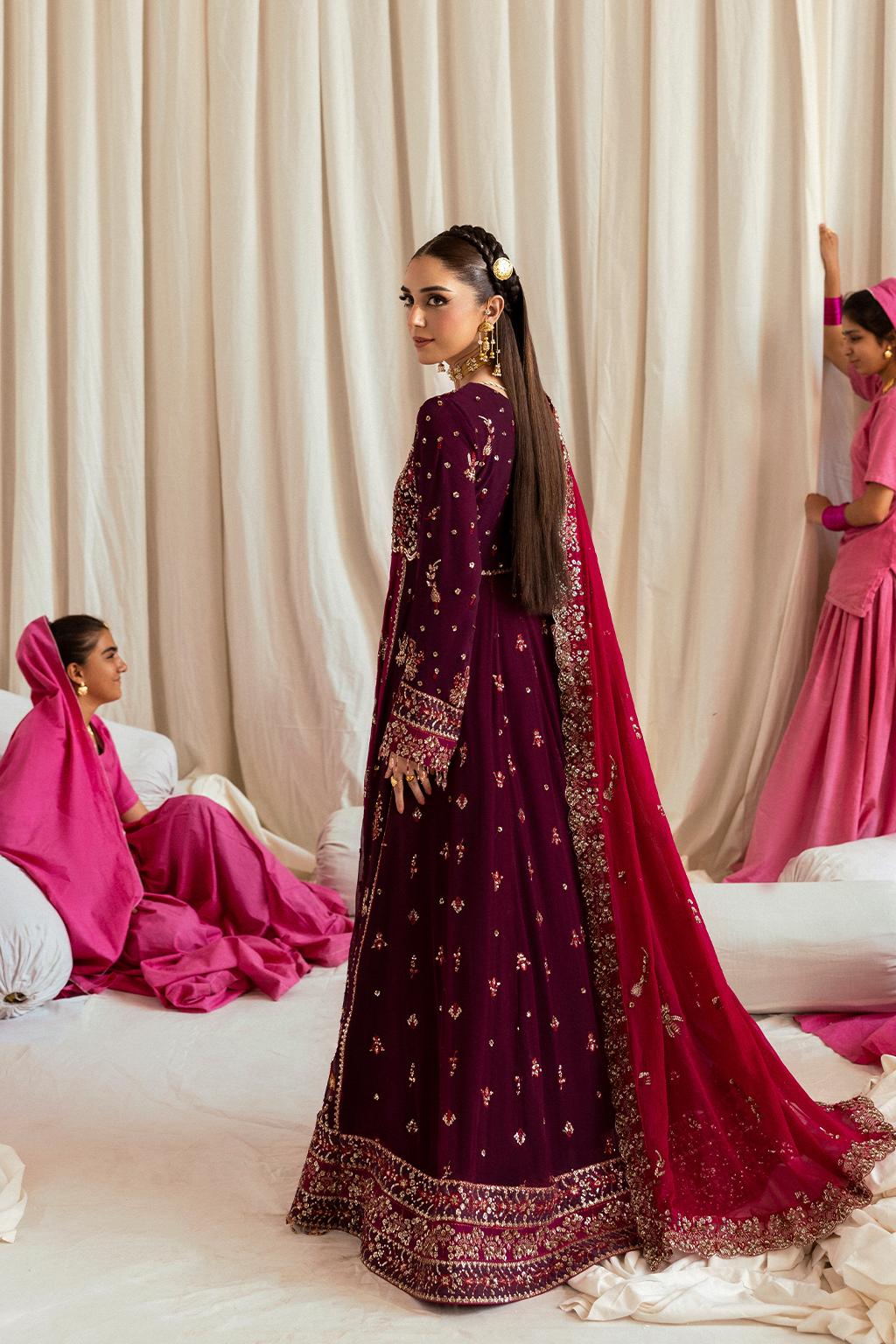 AVORIA Raw Silk Pakistani Formal Dresses