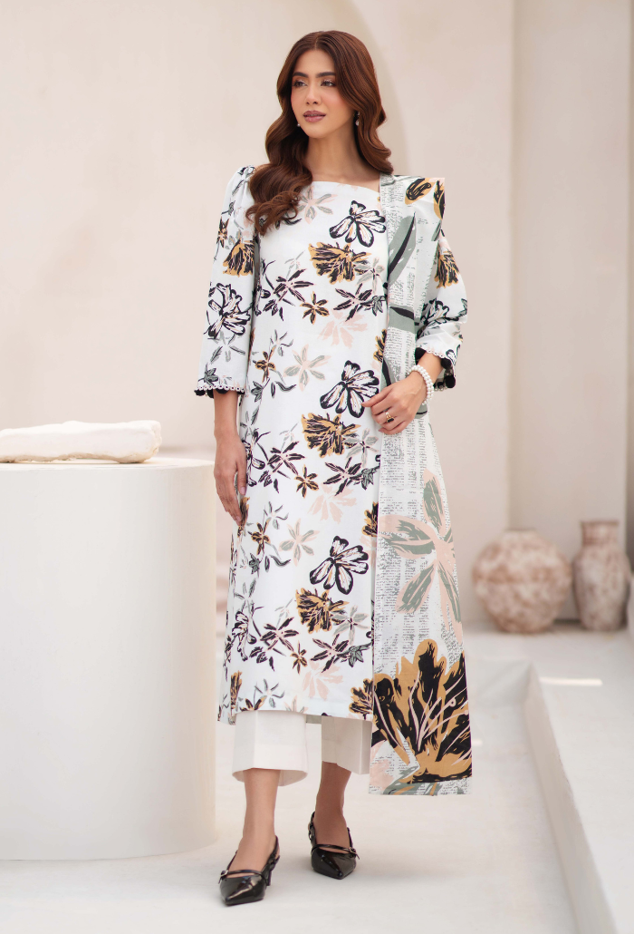 La vie - D07 Khaddar Pakistani Winter Dresses - Humdum - 1