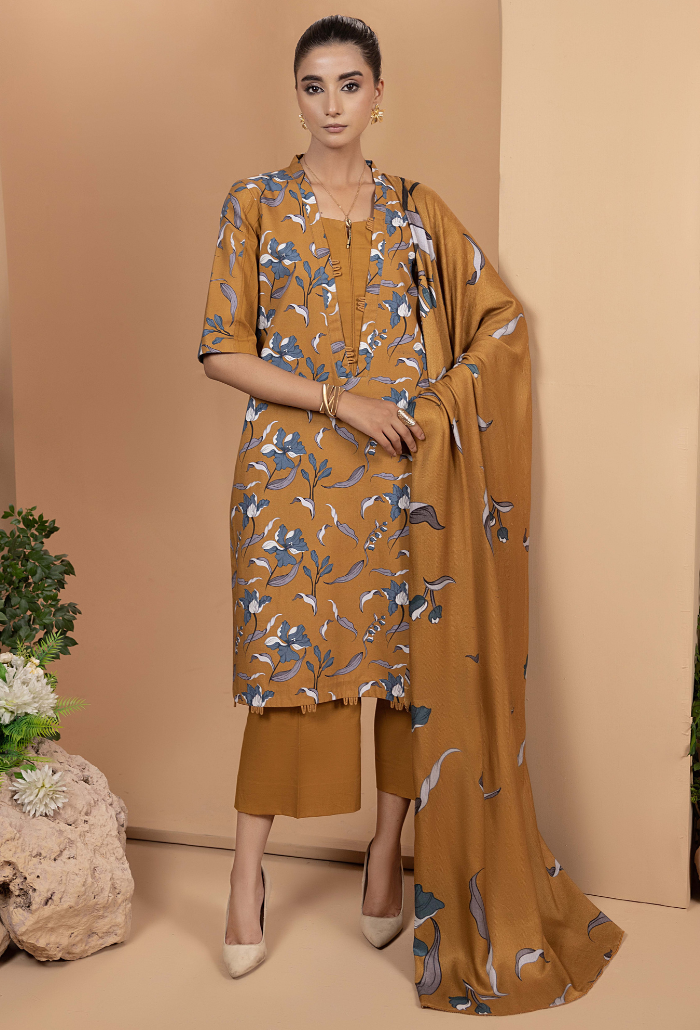 Zara - D08 Khaddar Pakistani Winter Dresses - Humdum - 1