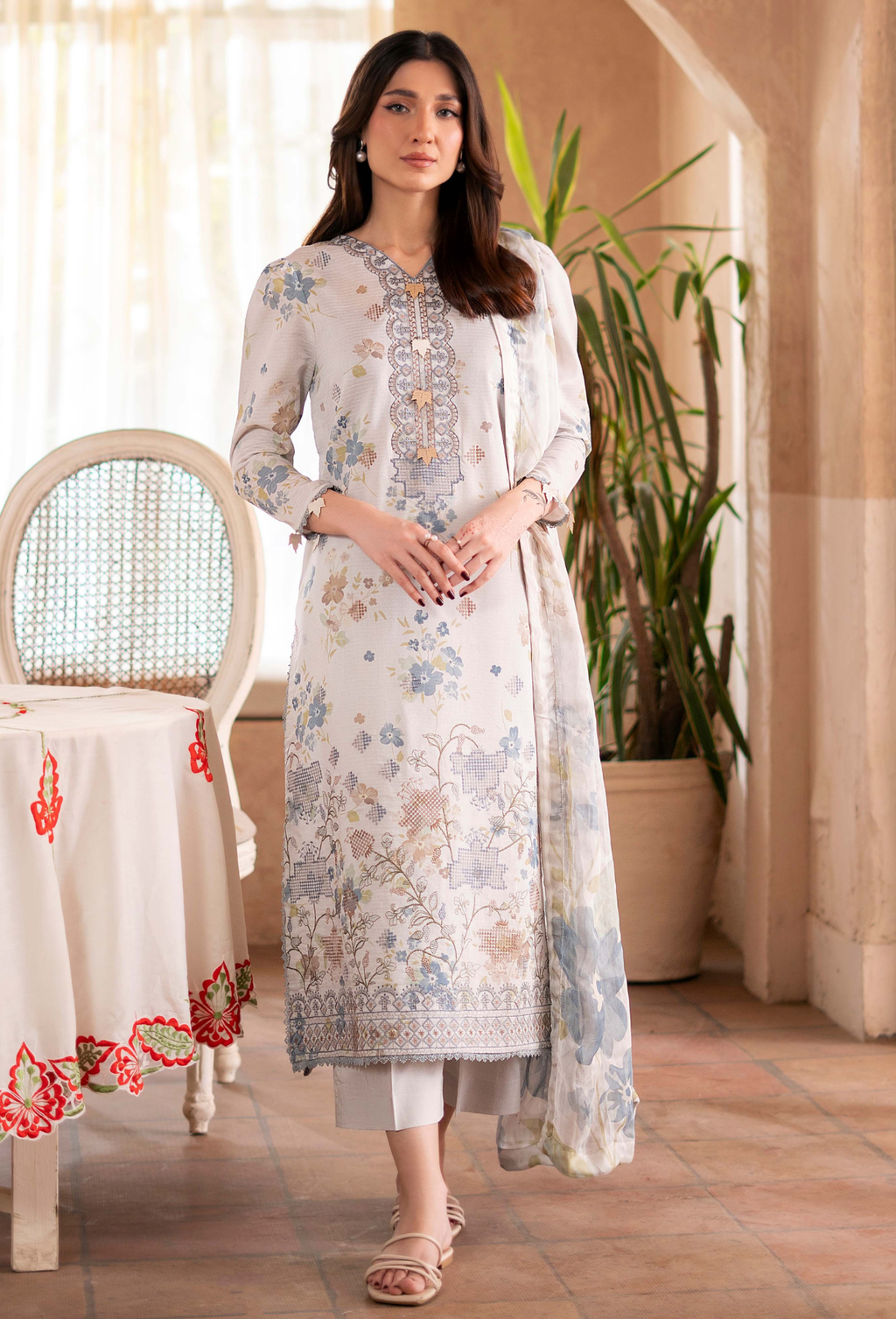 Kanwal - D08 Chiffon Pakistani Summer Dresses - Humdum - 1