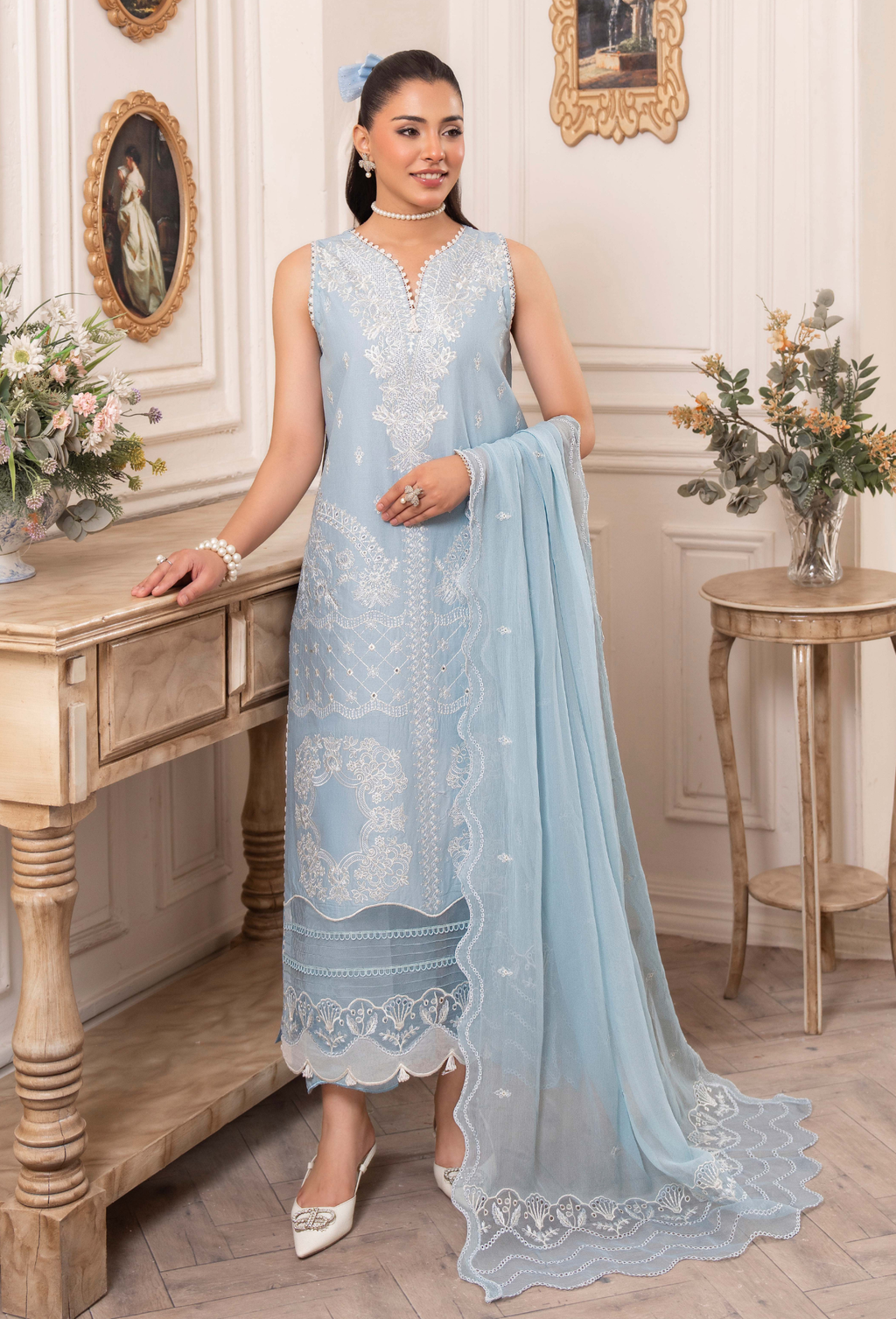 Nyra - D04 Chiffon Pakistani Summer Dresses - Humdum - 1