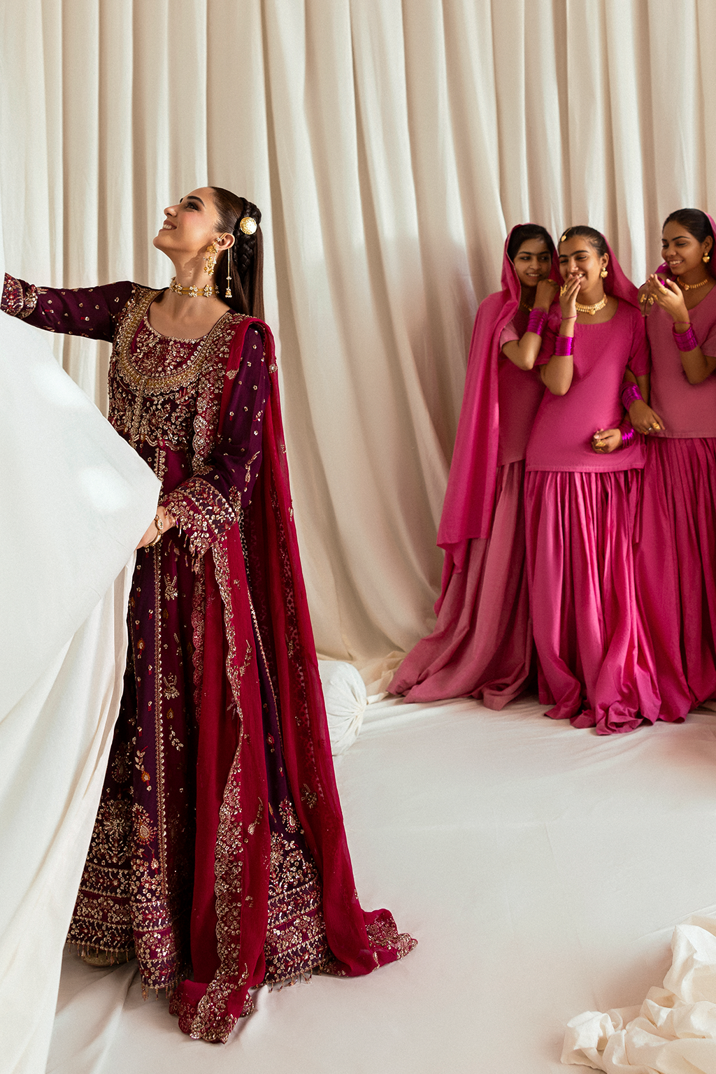 AVORIA Raw Silk Pakistani Formal Dresses