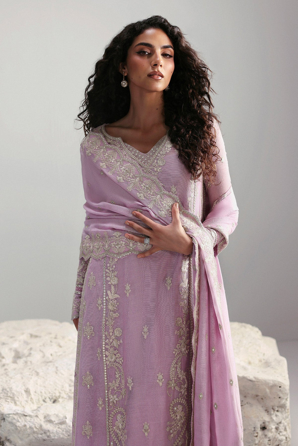 Elowen Raw Silk Pakistani Formal Dresses - Afrozeh - 3