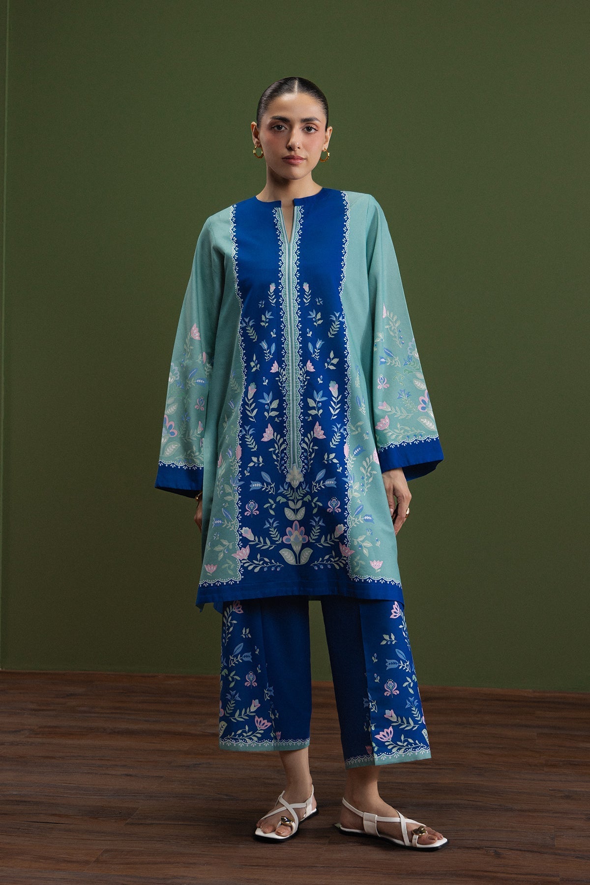 Soft Coast Cambric Pakistani Summer Dresses - Afrozeh - 1