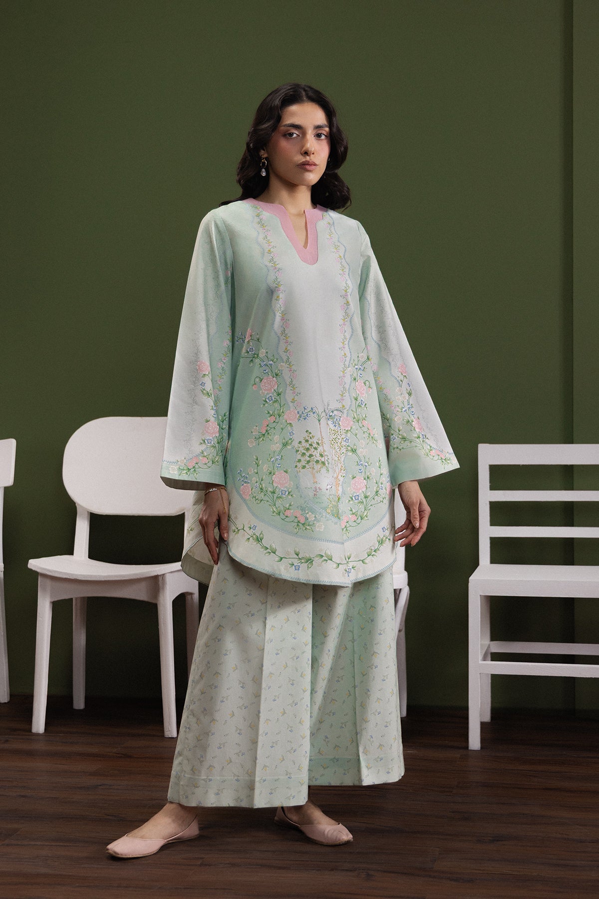 Faded Dreams Cambric Pakistani Summer Dresses - Afrozeh - 1