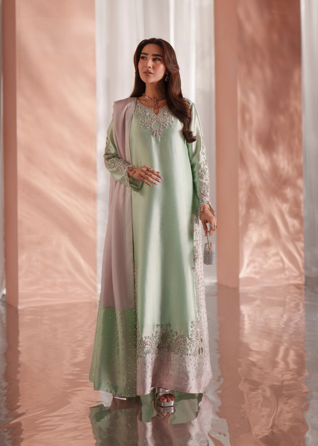 Aurea Raw Silk Pakistani Formal Dresses