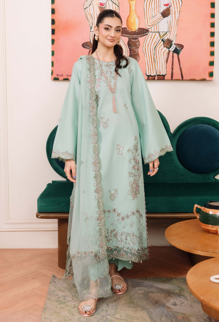 Mirha'2 - D10 Organza Pakistani Summer Dresses - Humdum - 1