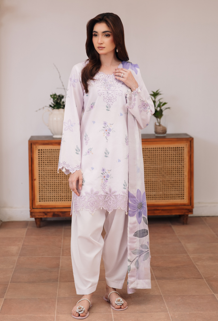 Summer Breeze'3- D04 Organza Pakistani Summer Dresses - Humdum - 1