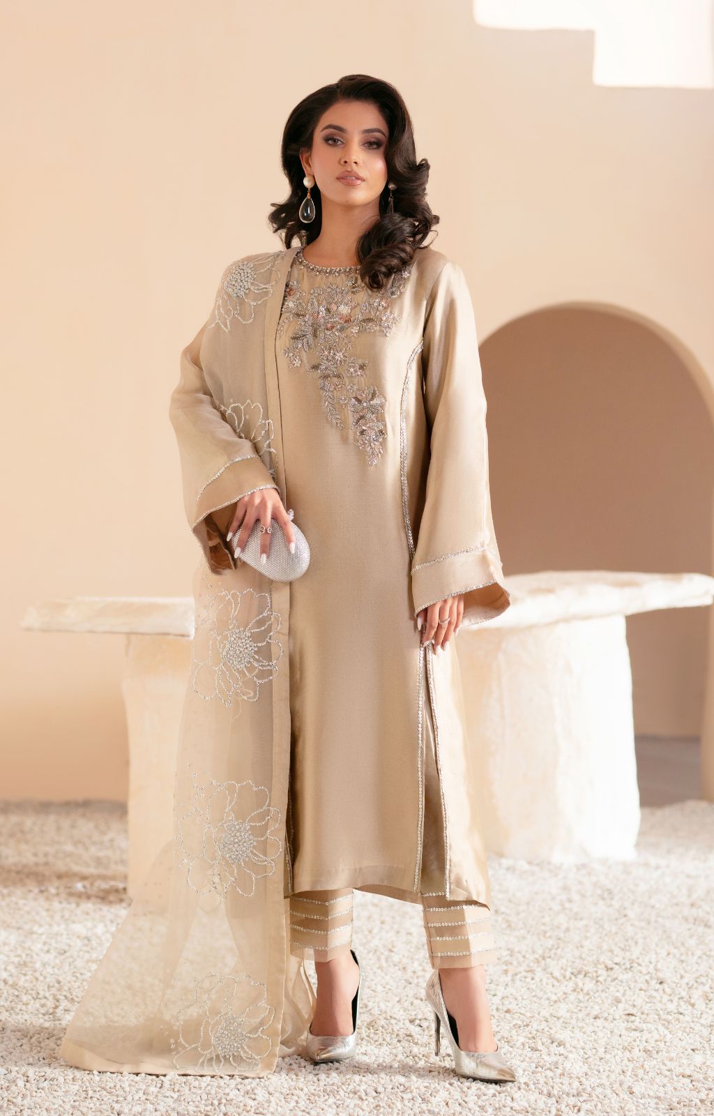 Cosmic Dust Embroidered Pakistani Dress