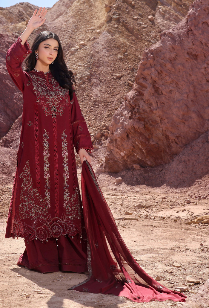 Afsoon - Premium Lawn - D05 Chiffon Pakistani Summer Dresses - Humdum - 2