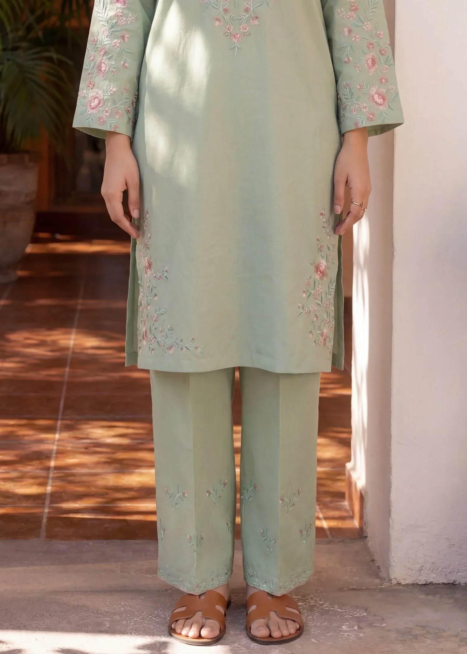 Superior Pista Premium Fabric Pakistani Summer Dresses - Sahiba-clothing - 4
