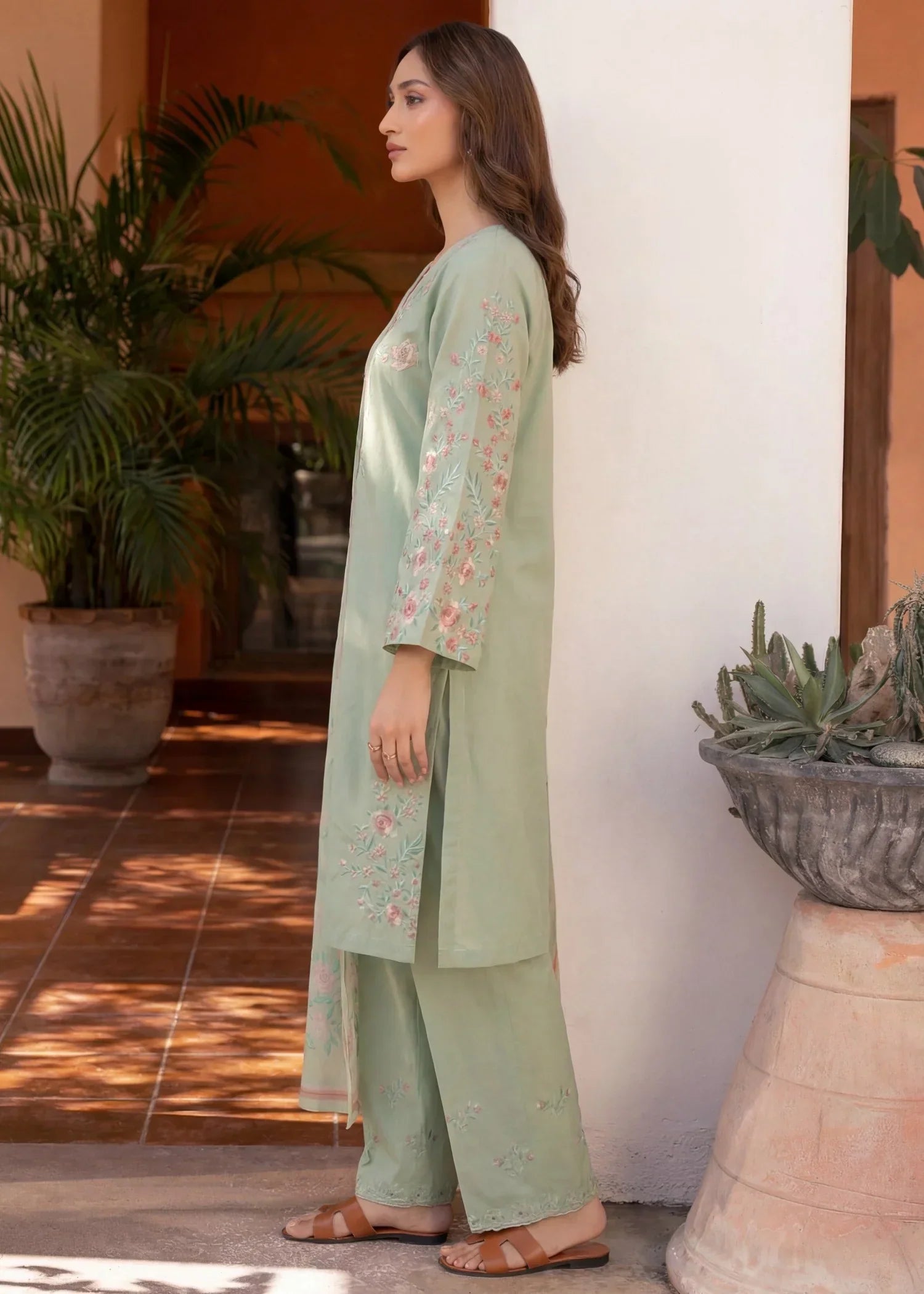 Superior Pista Premium Fabric Pakistani Summer Dresses - Sahiba-clothing - 5