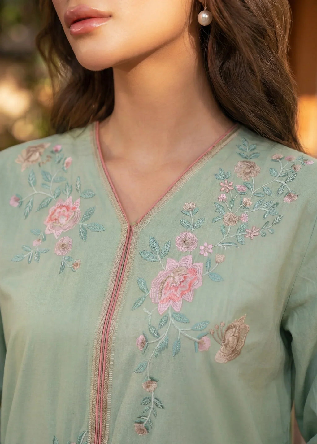 Superior Pista Premium Fabric Pakistani Summer Dresses - Sahiba-clothing - 2