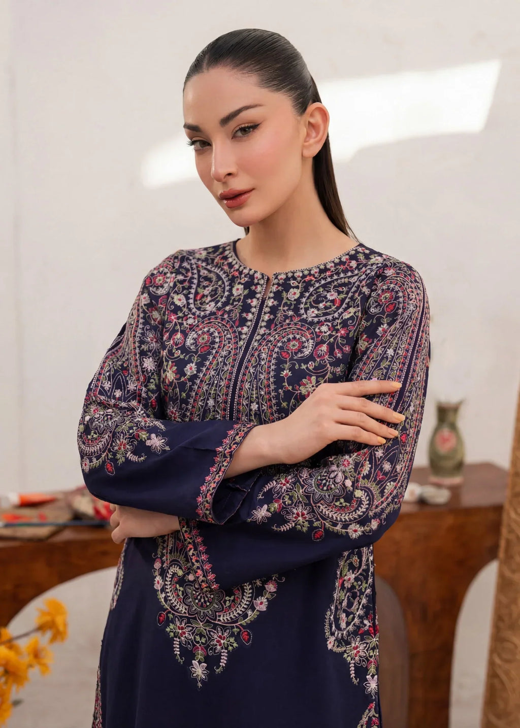 Basanti Premium Fabric Pakistani Summer Dresses - Sahiba-clothing - 7