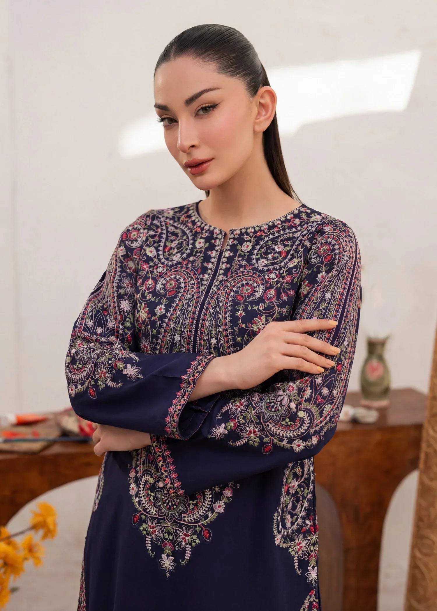 Basanti Premium Fabric Pakistani Summer Dresses - Sahiba-clothing - 7