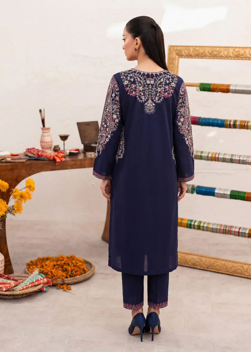 Basanti Premium Fabric Pakistani Summer Dresses - Sahiba-clothing - 2