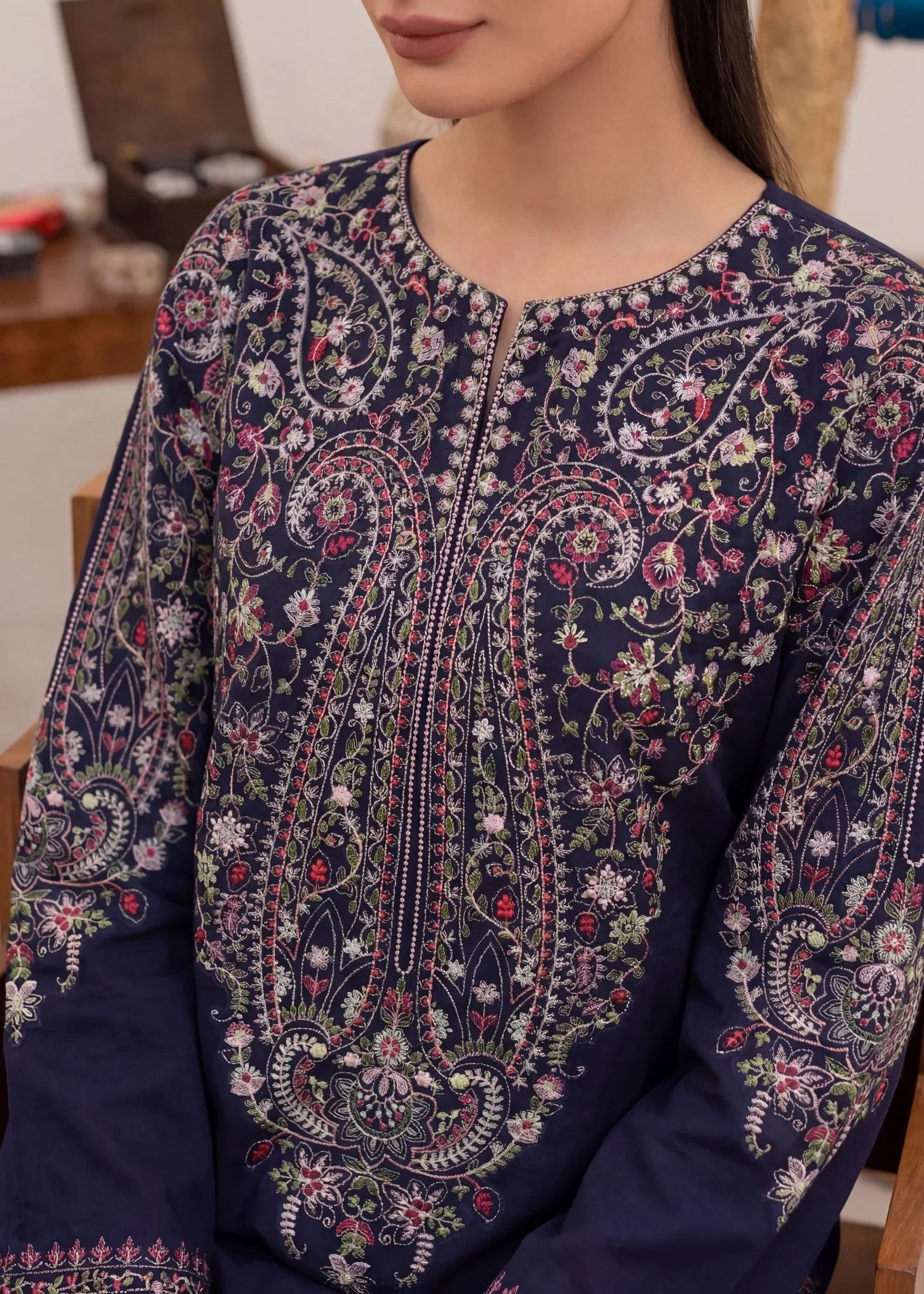 Basanti Premium Fabric Pakistani Summer Dresses - Sahiba-clothing - 3