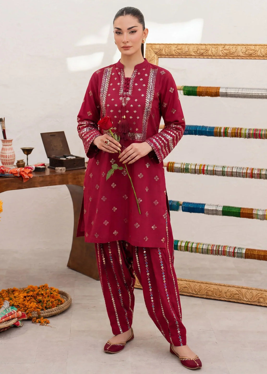 Laleh Rose Premium Fabric Pakistani Summer Dresses - Sahiba-clothing - 1