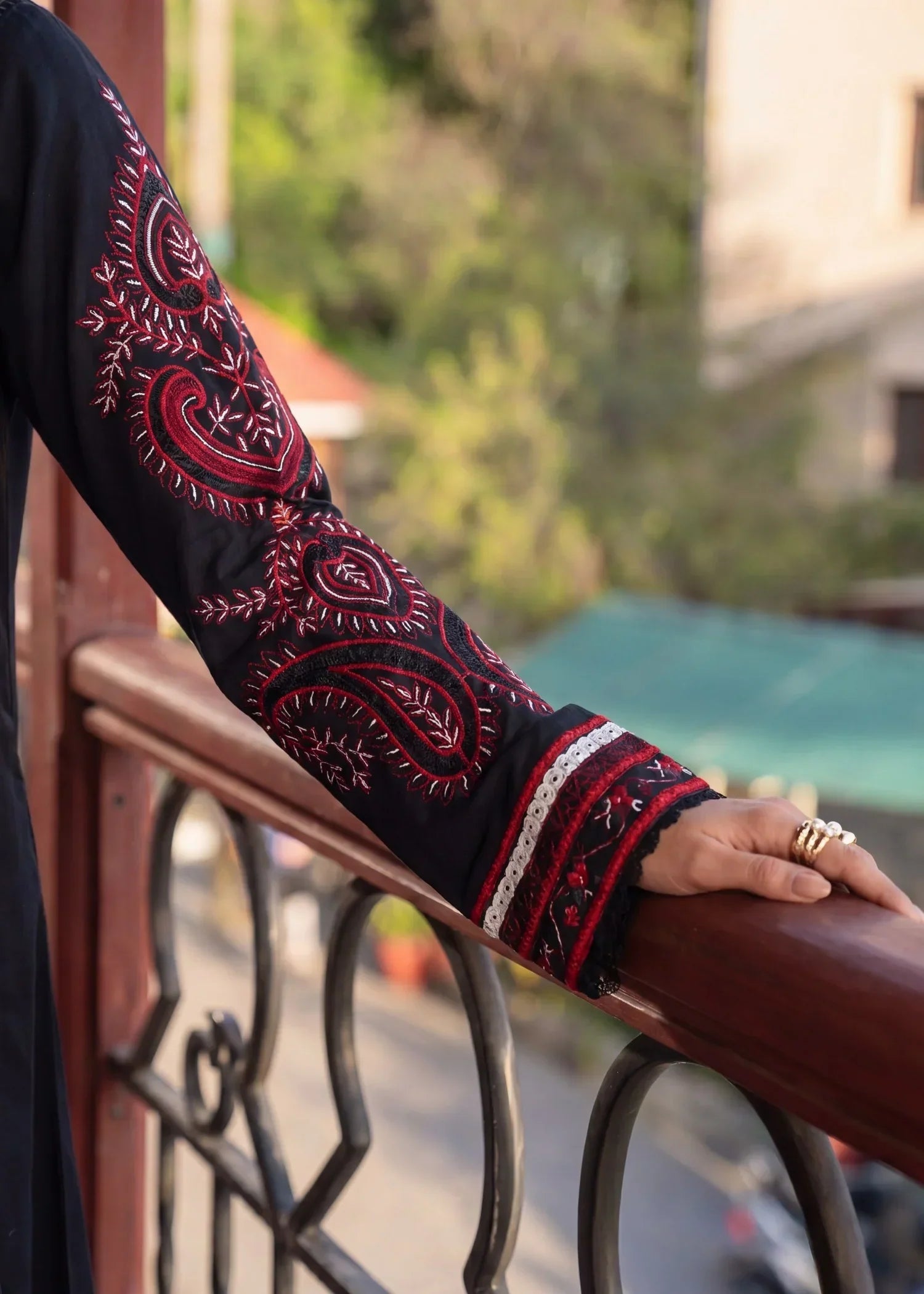 Feeha Black Premium Fabric Pakistani Summer Dresses - Sahiba-clothing - 5